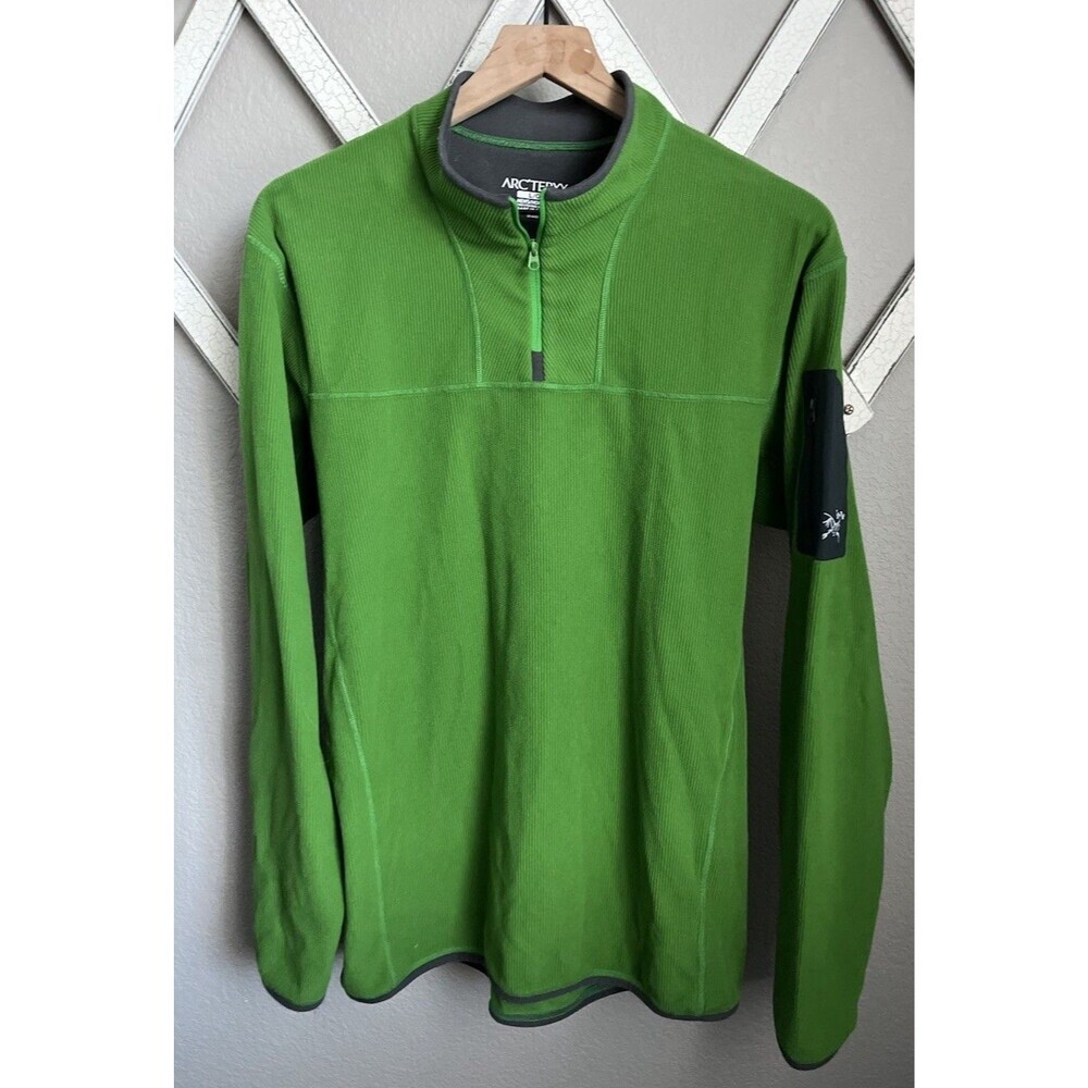 Arc'teryx Men’s L Caliber 1/4 Zip Polartec Fleece Pullover - Green